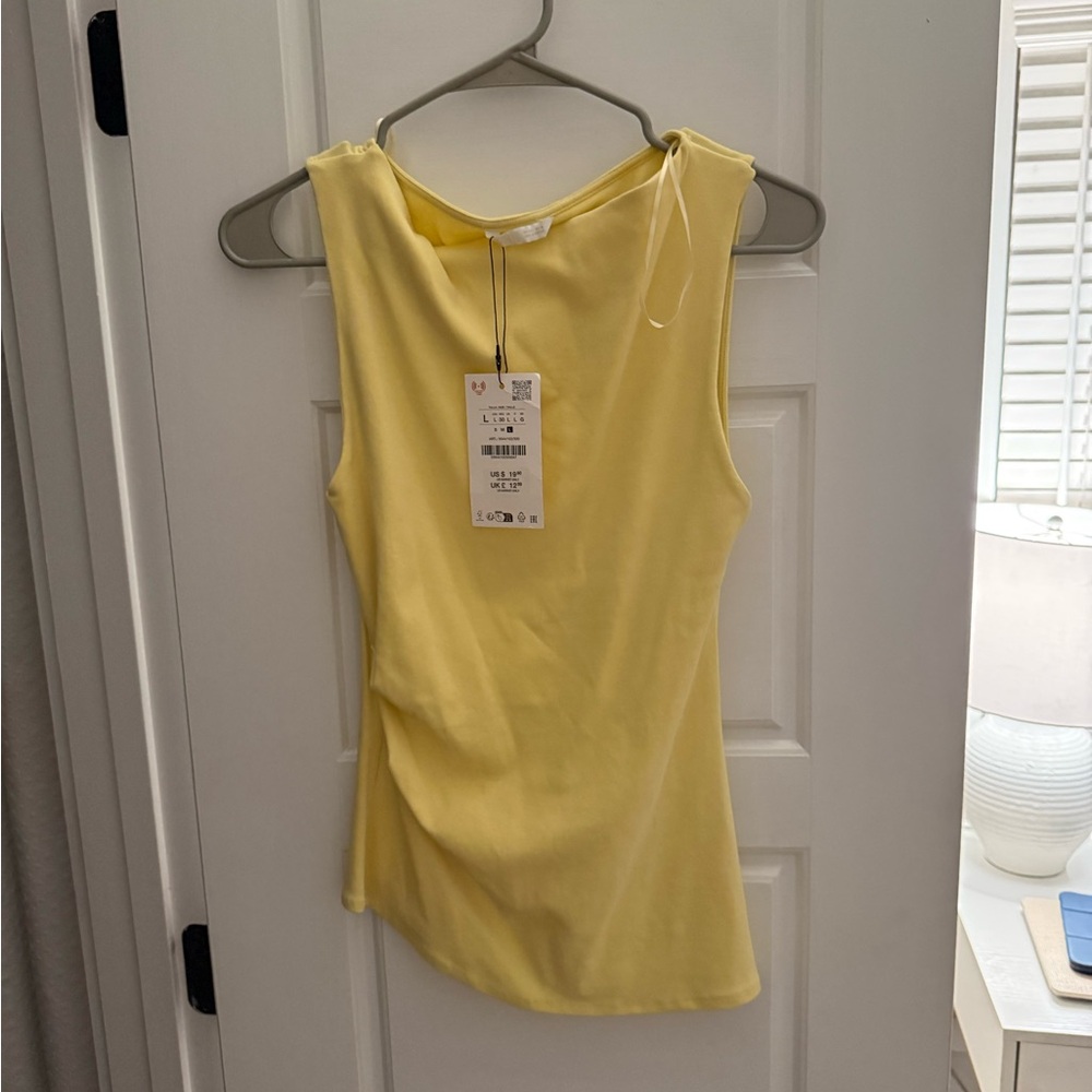 Zara Light Yellow Tank Top
